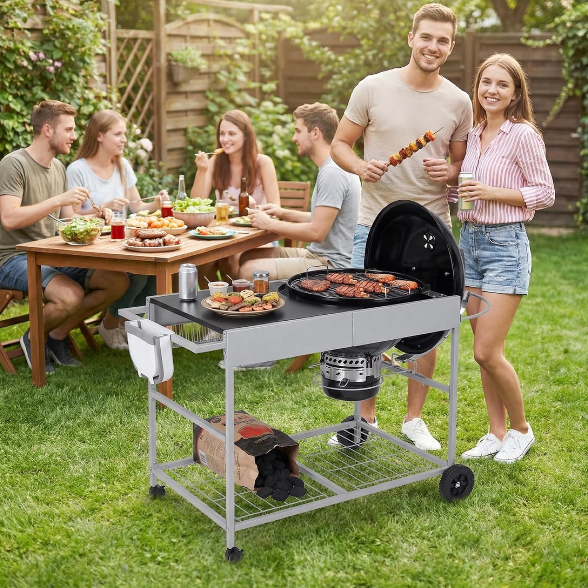 Outdoor Grill Table for 18