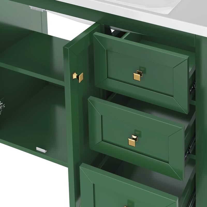 Moasis 36"/42" Bathroom Vanity Cabinet Set with Sink Combo and 3 Drawers & Cabient