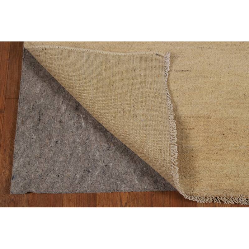 Striped Gabbeh Modern Runner Rug Hand-Knotted Wool Carpet - 2'10"x 9'6"