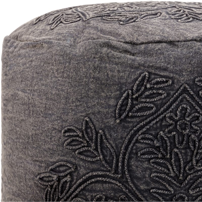 Artistic Weavers Kase Distressed Damask 16-inch Pouf with Handle