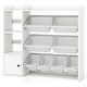 preview thumbnail 6 of 5, Kids Toy Storage Organizer Wooden Toddler Bookcase w/ 8 Bins White