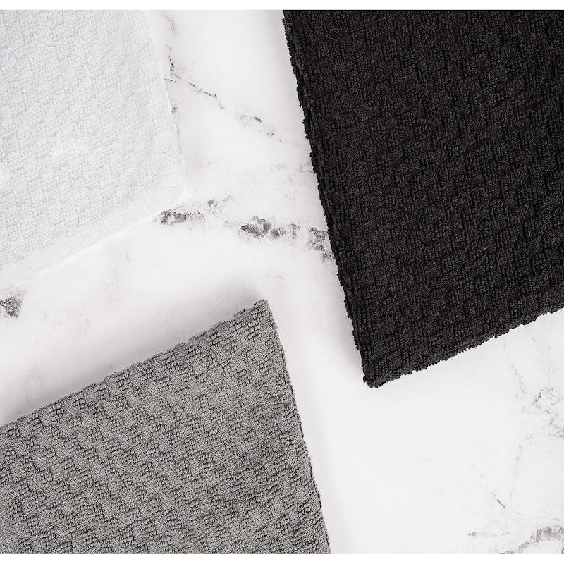 White Classic Dish Towel Set, 12 Pack Kitchen Dish Hand Towels 15x26 inch