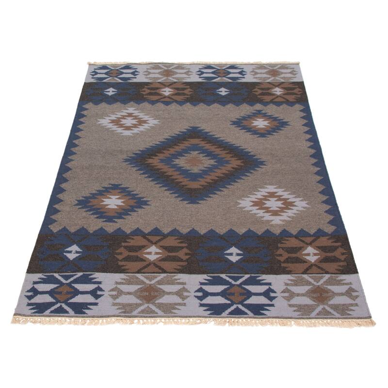 Ankara FW Grey Kilim 5'1" x 8'0" - 5'1 x 8'0
