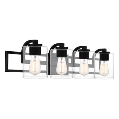 Lansdowne 4-Light Matte Black Vanity Light