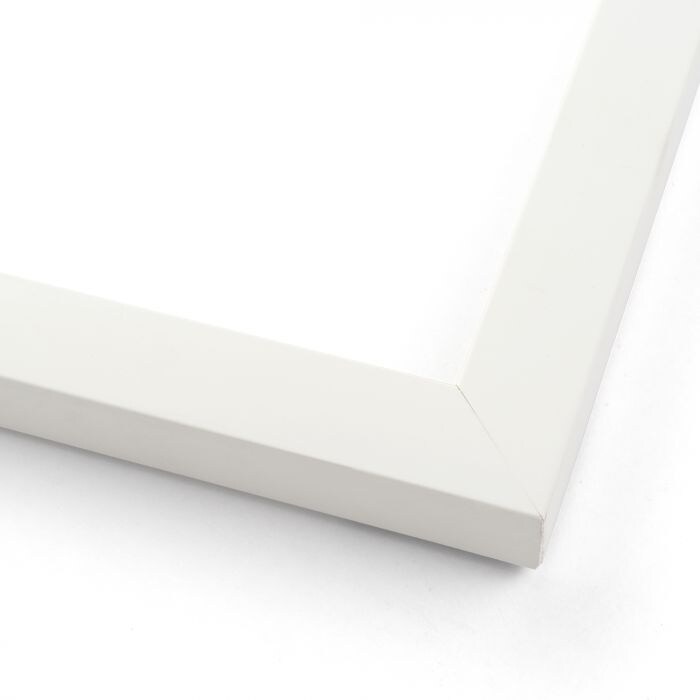 white wood picture frame made to display artwork measuring 10x15 inches matte white solid wood
