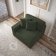 preview thumbnail 89 of 190, Modern Modular Sectional Sofa Corduroy Chaise Lounges Left Facing - Green Armchair