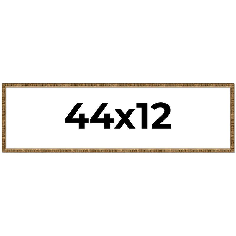 44x12 Frame Gold Solid Wood Picture Frame - Complete Modern Photo