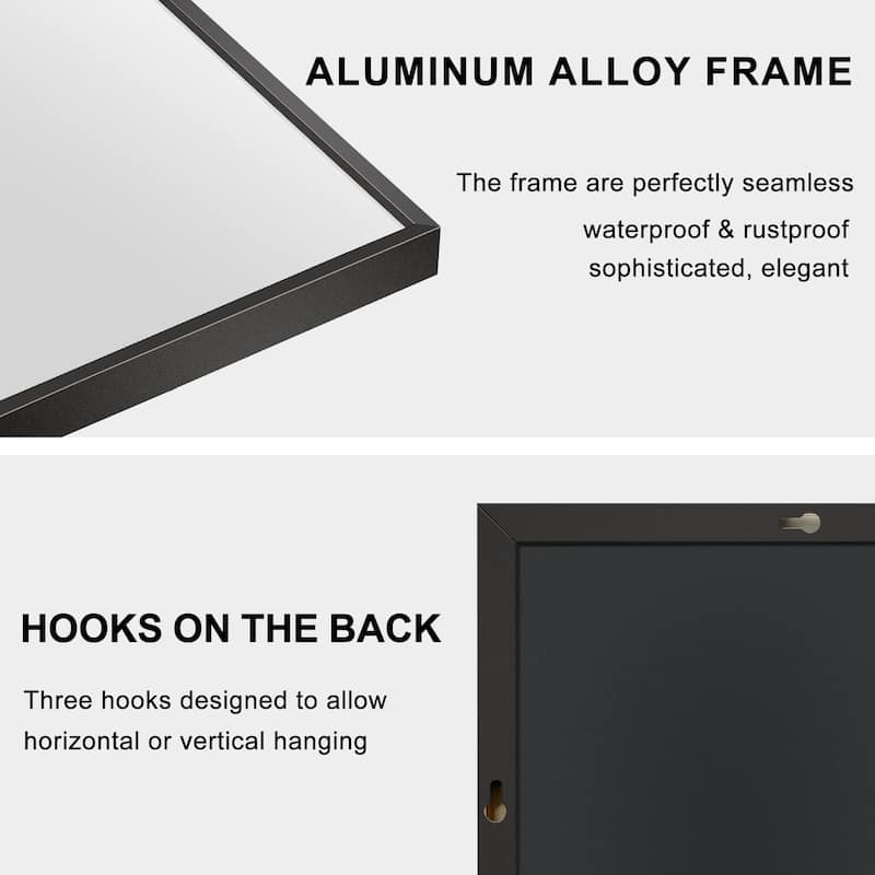 Rectangle Full Length Metal Floor Mirror Wall Mounted Mirror