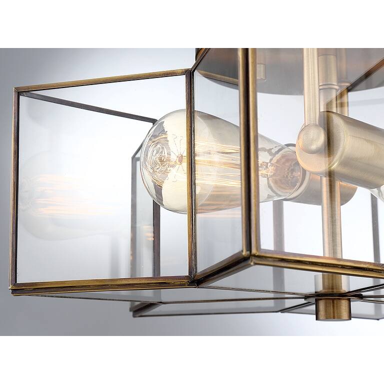 Trade Winds Stella Star Semi-Flush Mount Ceiling Light in Natural Brass