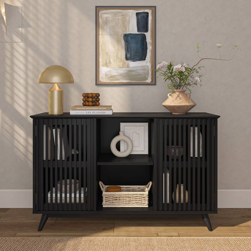 Plank and Beam Mid-Century Modern 2-Door TV Stand