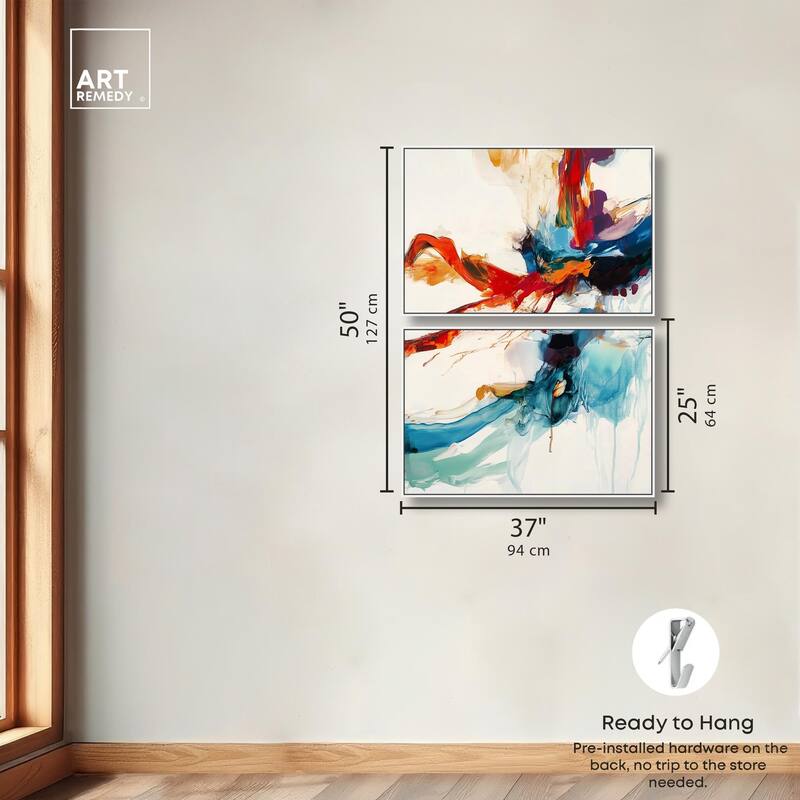 Vibrant Palette I Canvas Set of 2 by Art Remedy