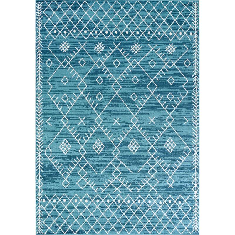 Carson Carrington Preika Distressed Tribal Area Rug