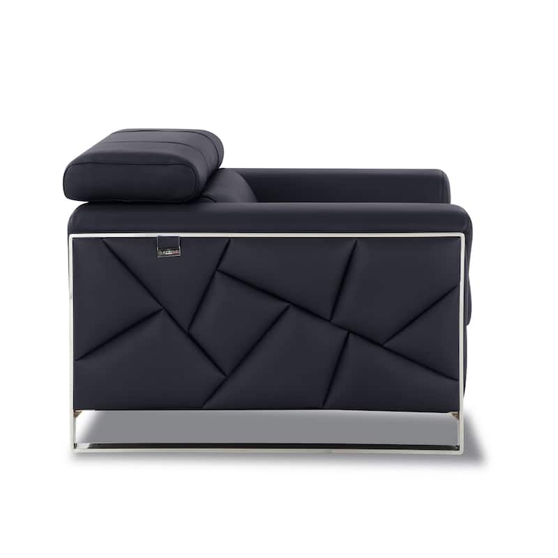 Top Grain Italian Leather Loveseat