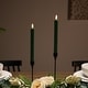 preview thumbnail 9 of 16, LED Flickering Flameless Taper Honeycomb Christmas Candles - 9.5" - Set of 2