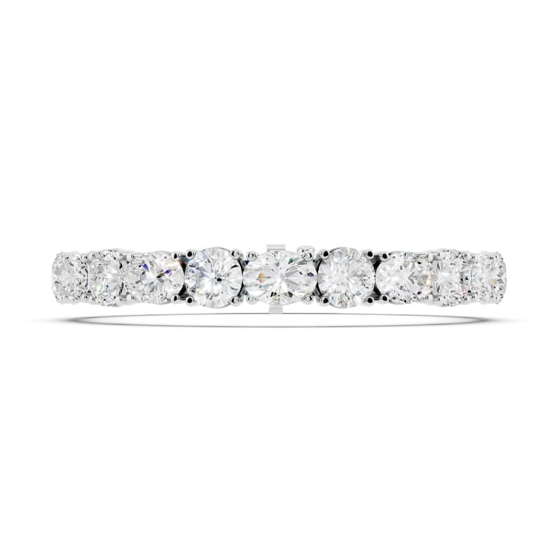 Auriya 14K Gold Lab Grown Alternating Round and Oval Tennis Bracelet 15 1/2ct. tw. (F-G VS) - N/A
