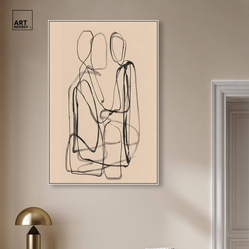 Embrace of Lines III Canvas by Art Remedy