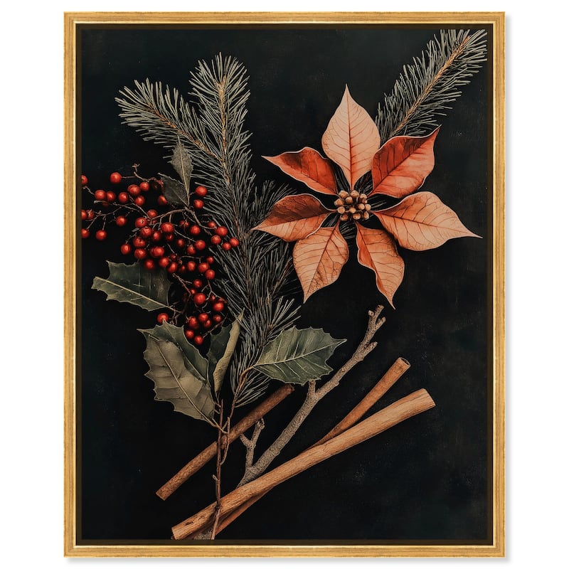 Hearth Flora Canvas by Art Remedy - 30" x 36" - Gold