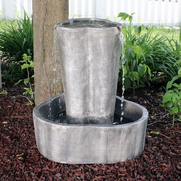 Shop Sunnydaze 3-Stream Electric Outdoor Garden Patio Water Fountain