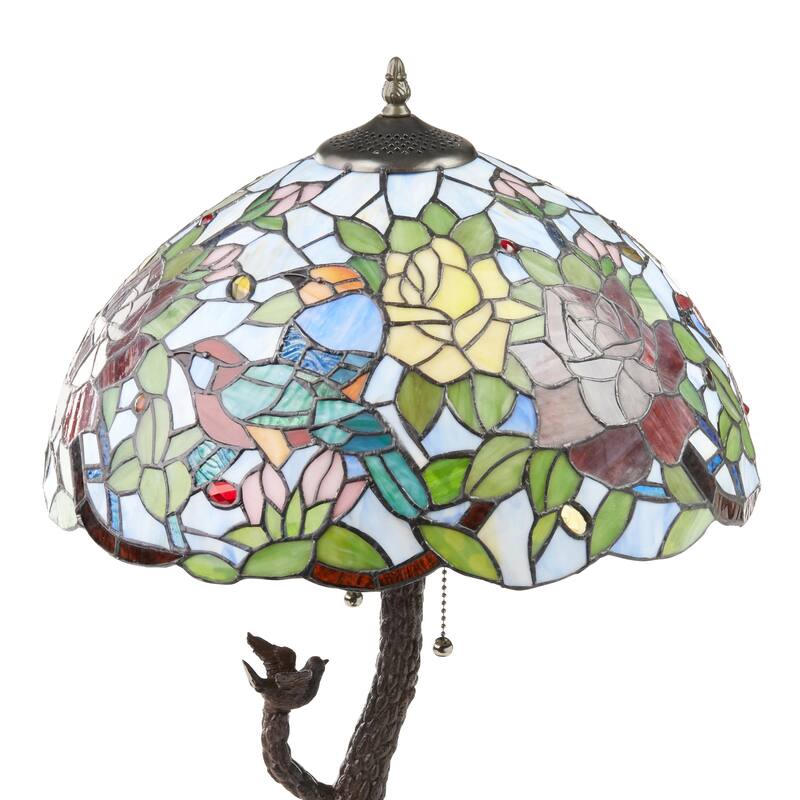 Sophia River of Goods Multi-Color Stained Glass Dome Shade 25-Inch Table Lamp - 16" x 16" x 25"