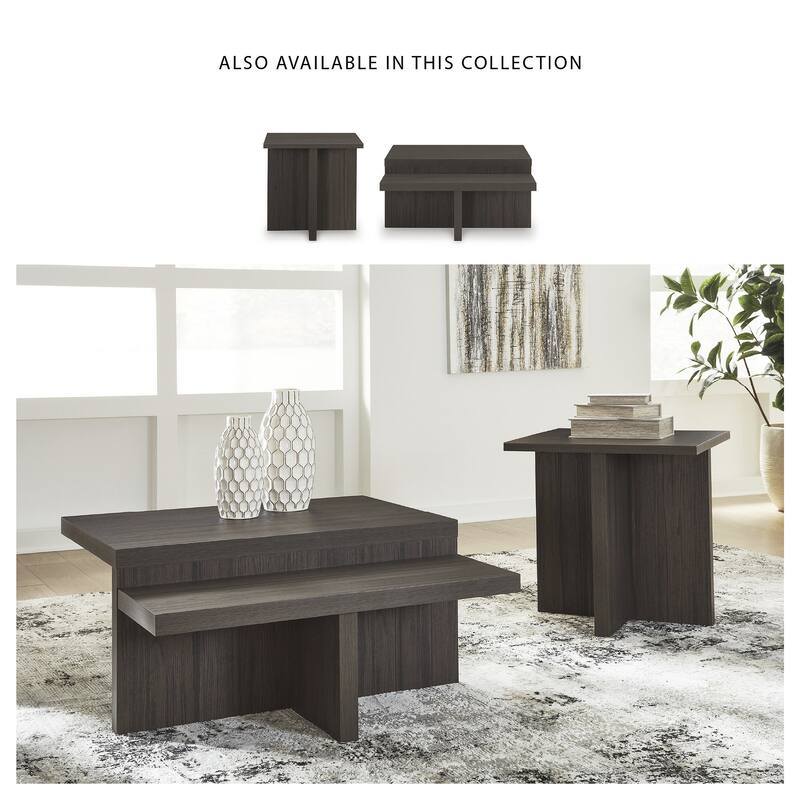 Signature Design by Ashley Zendex Brown Occasional Table Set (Set of 2) - 40" W x 40" D x 19.25" H