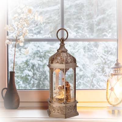 13"LED Nativty Byzantne Lantern Globe - 12"