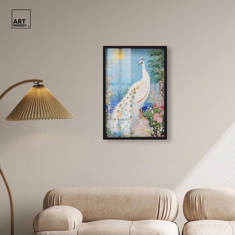 Peacock in Paradise Shadowbox by Art Remedy