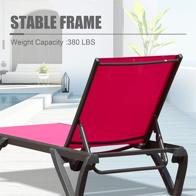 GDFStudio - Harper Adjustable Outdoor Lounge Chair Set with Wheels