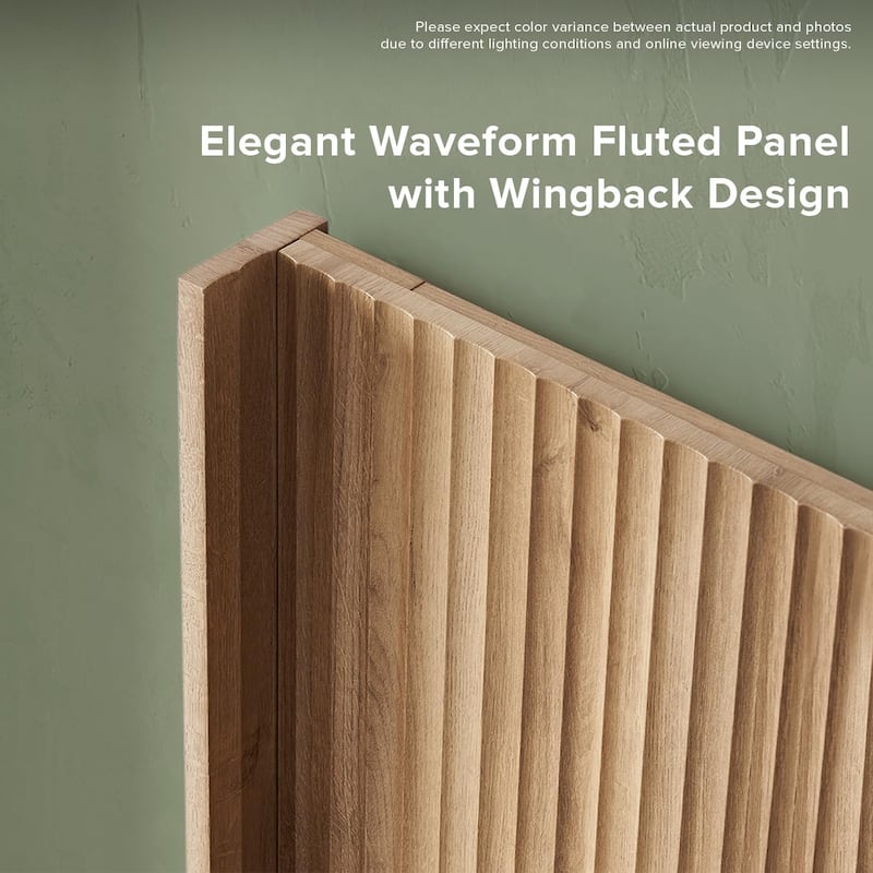 mopio Brooklyn Headboard, 62.4" Wide Headboard Only, Wood Headboard, Modern Farmhouse, Boho, Wall Mount, Fluted Panel