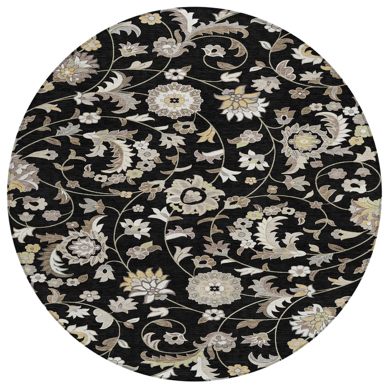 Machine Washable Indoor/ Outdoor Traditional Chantille Rug