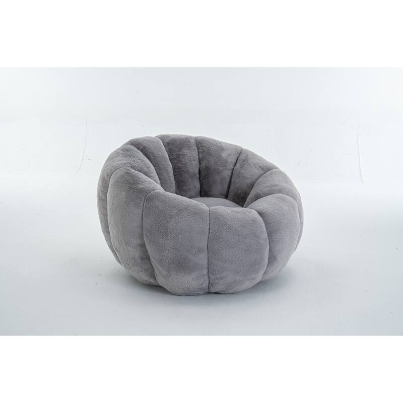 GDFStudio - Faux Fur Floral-Shaped Ultra-Soft Bean Bag Chair