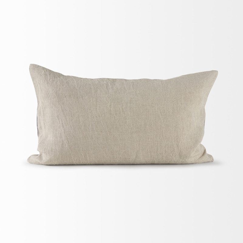 Beige and Black Plaid Pattern Throw Pillow Cover