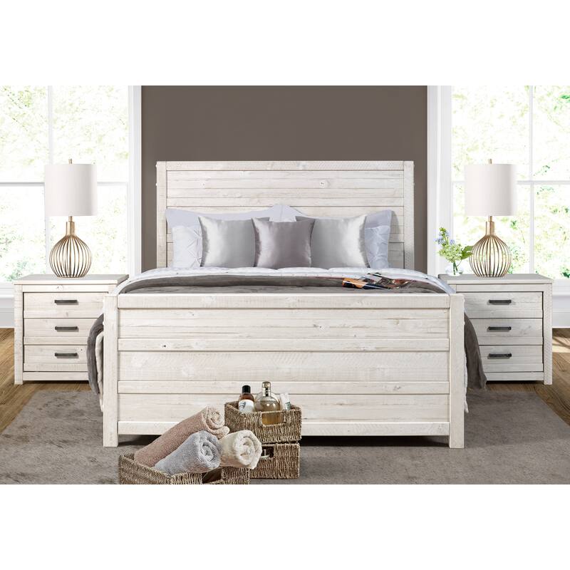 Carmel Bed - Queen Size - Antique White