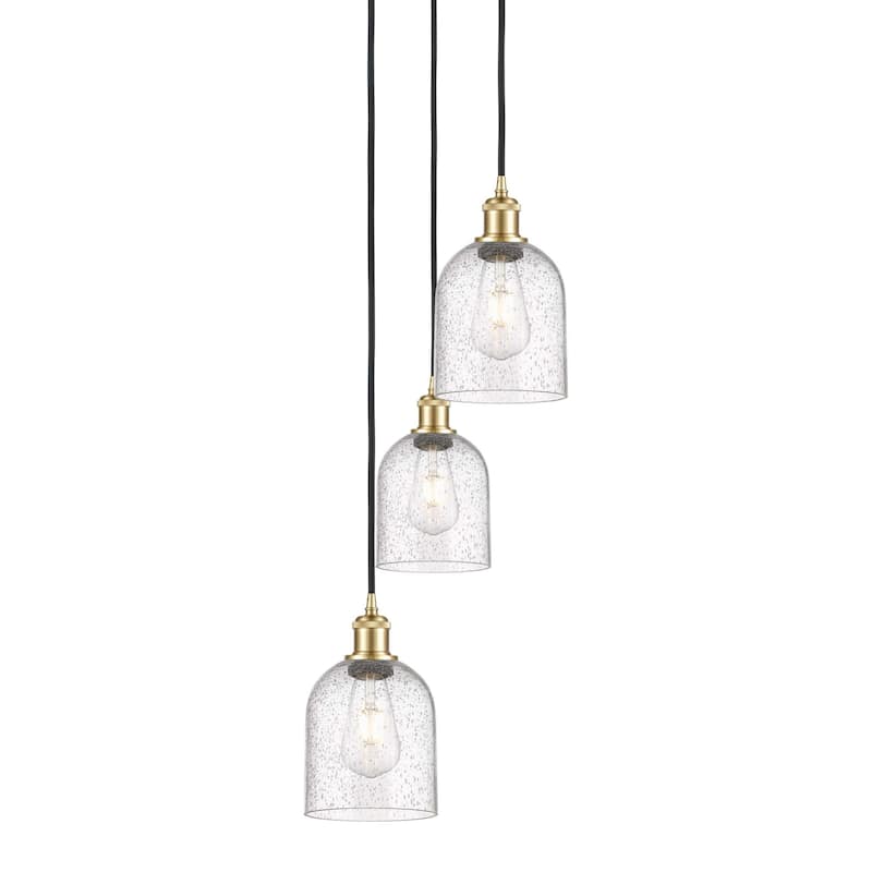 Innovations Lighting 113B-3P-30-12 Bella Pendant Bella 3 Light 12" - Satin Gold / Seedy