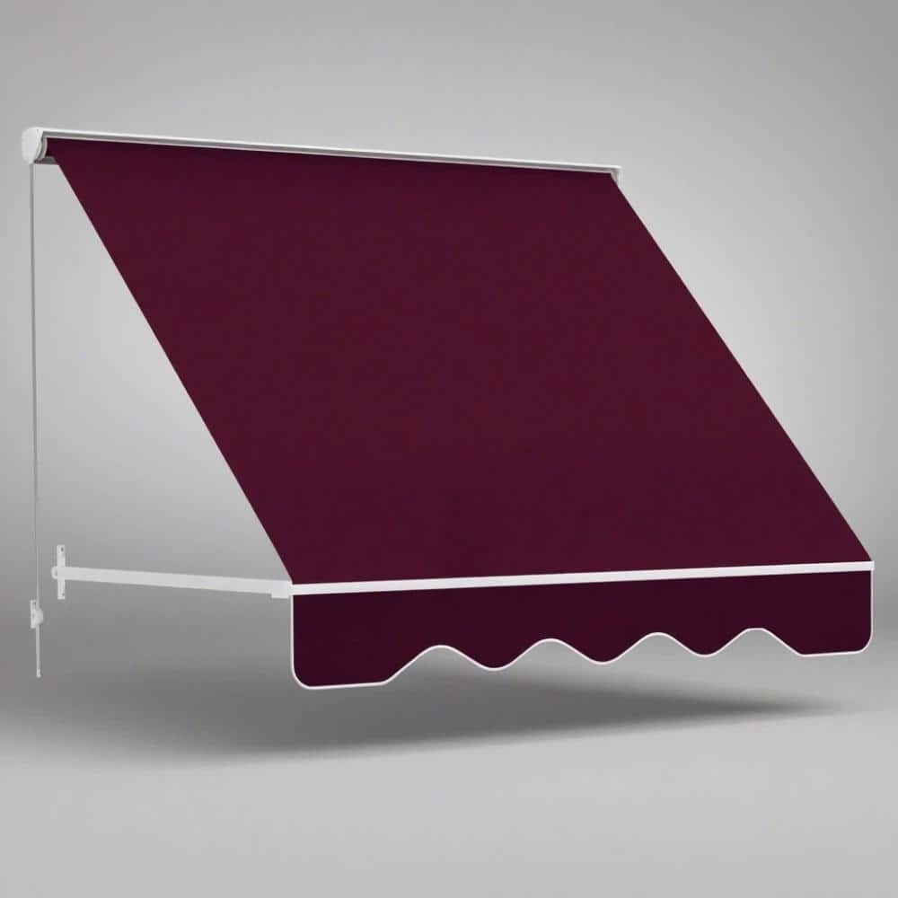 Manual Retractable Window Awning for Patio, Balcony, and Outdoor Sun Protection