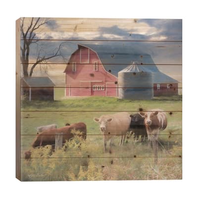 Wyoming Sunset Print On Wood by Lori Deiter - Multi-Color