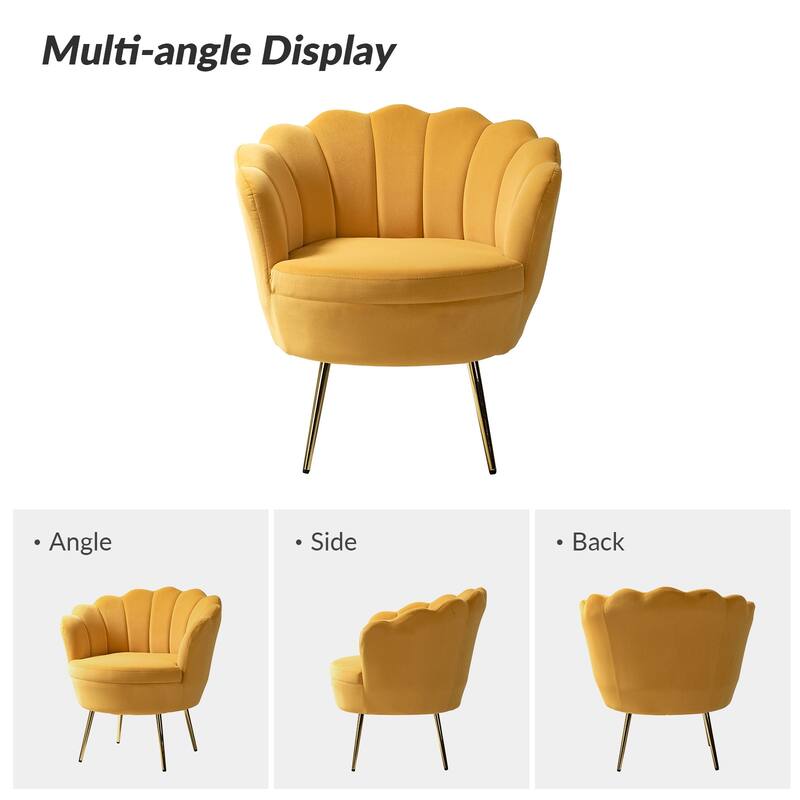 Xabier Cute Modern Upholstered Barrel Chair Accent Chair with Tufted Back by HULALA HOME