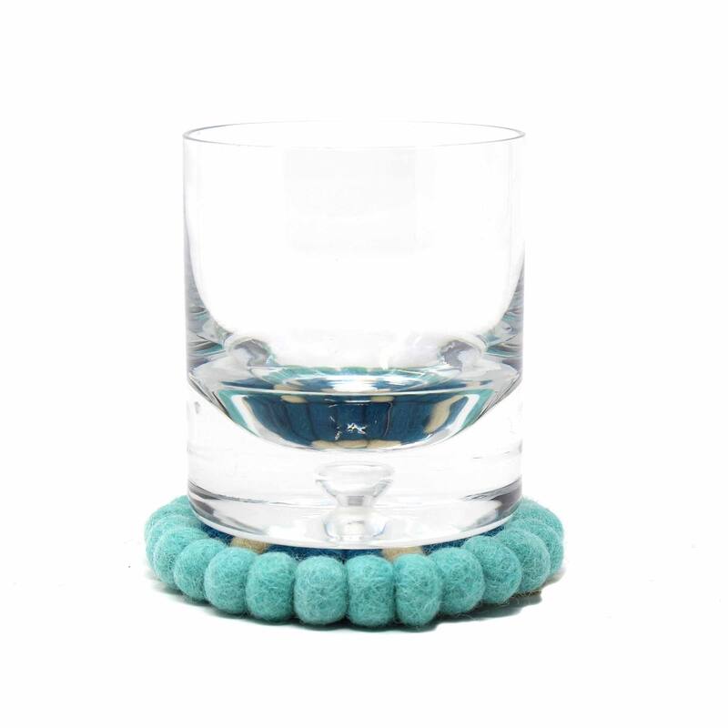 Handcrafted Felt Trivet & Coaster Set, Rose Quartz
