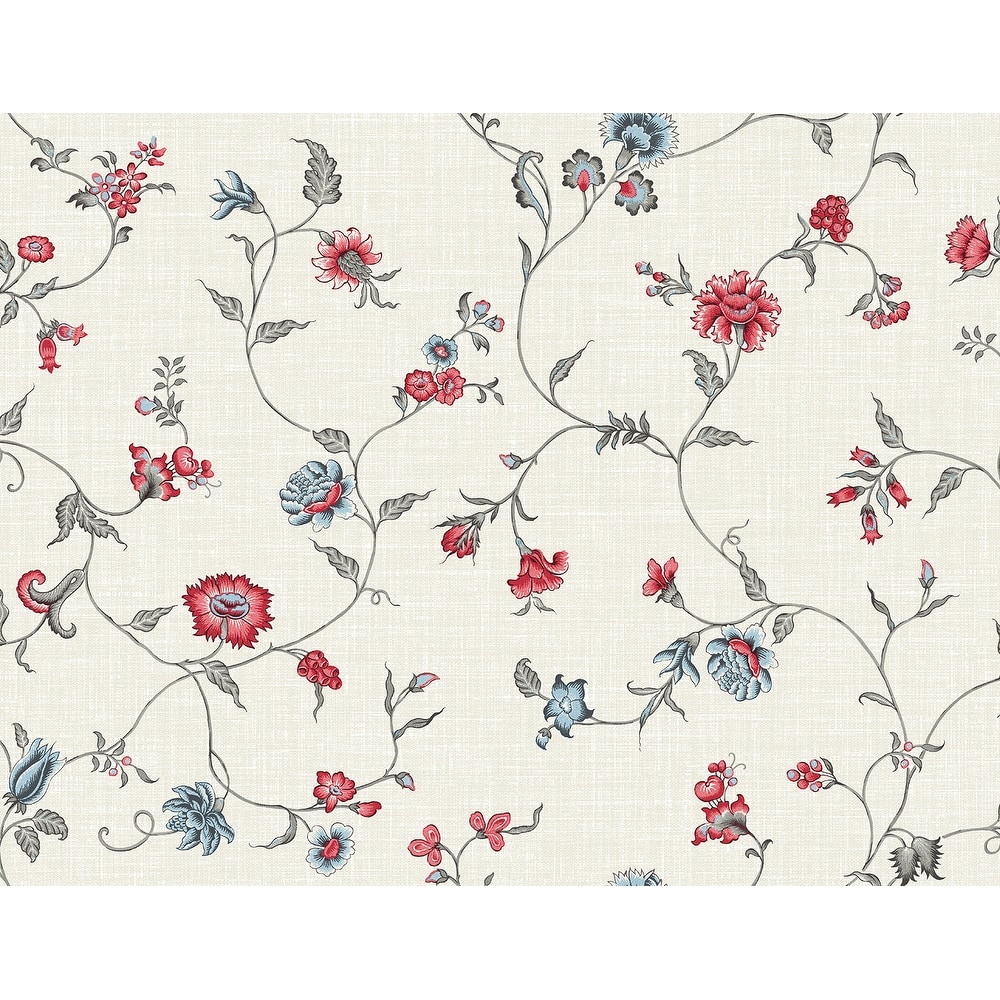 Seabrook Designs Florale Trail Nonwoven Unpasted Wallpaper