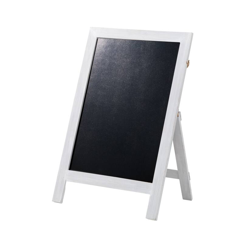 Glitzhome 30"H Standing Message Board Hanging Chalkboard Porch Decor