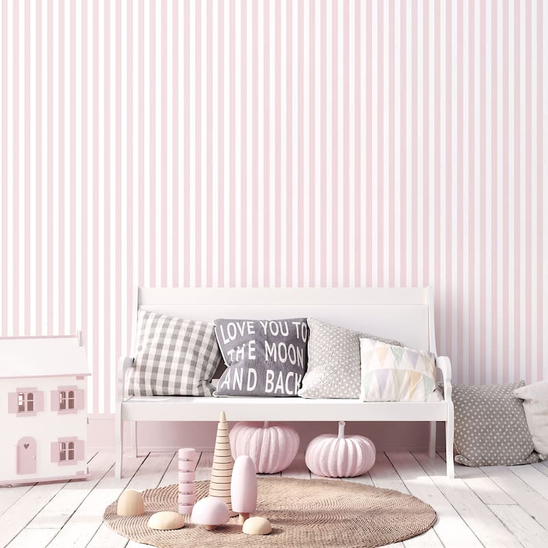 Galerie Wallcoverings Tiny Tots 2 Regency Stripe Non-woven Matte Wallpaper Roll