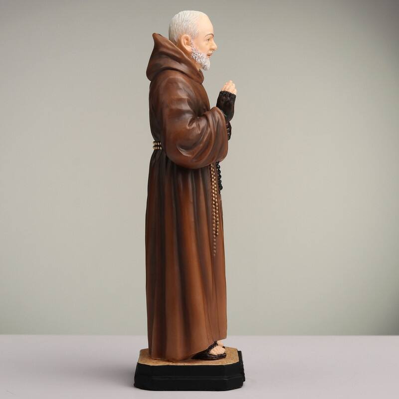 6.3 inches Height Polyresin Saint Pio of Pietrelcina (Padre Pio) Multicolor Finish Figurine