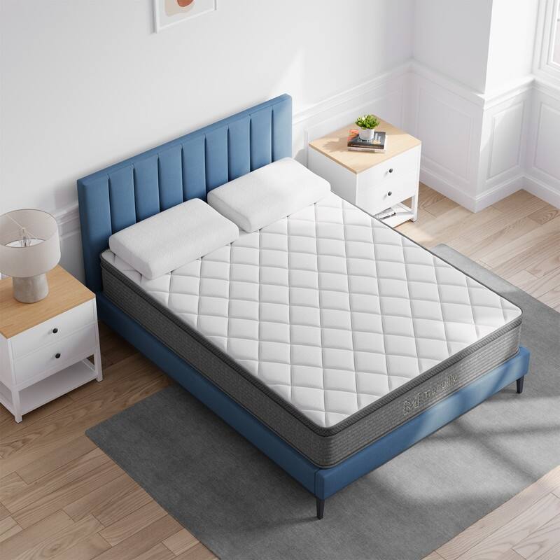 10" Spring Hybrid Mattress in a Box, Pocket Springs, Isolation Motion, Back Pain Relief, CertiPUR-US