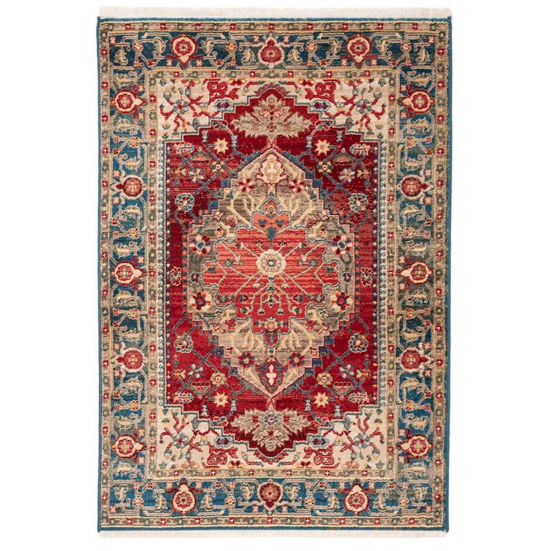 SAFAVIEH Kashan Mickie Oriental Rug with Fringe