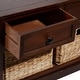preview thumbnail 23 of 87, Cream, Teal, White or Brown Wood 2 Baskets and 1 Drawer Storage Unit - 16 x 13 x 28