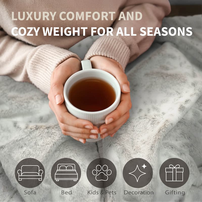 Soft Plush Faux Fur Fuzzy Throw