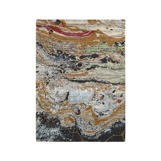 Shahbanu Rugs Earth Tone Colors Geological Modern Design Thick and ...
