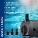 preview thumbnail 13 of 18, Alpine Corporation Stream Pump 900 GPH with 33' Cord for Ponds, Fountains, and Waterfalls