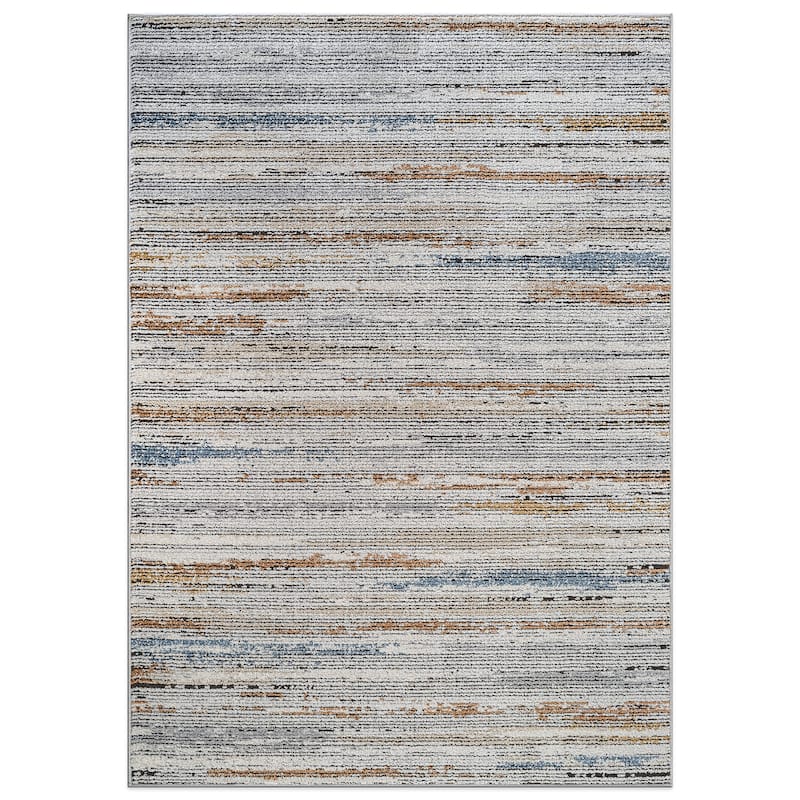 Multi-Tonal Area Rug for Living Room, Entryway, or Playroom - Easy to Clean and Family Friendly