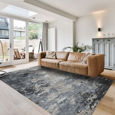 Gertmenian Crystal Print Soft Flat Pile Polyester Slip Resistant Washable Indoor Printed Area Rug Collection