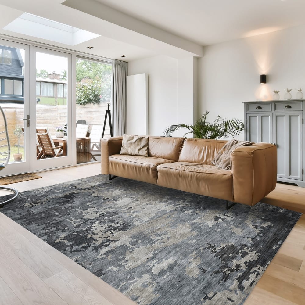 Gertmenian Crystal Print Soft Flat Pile Polyester Slip Resistant Washable Indoor Printed Area Rug Collection